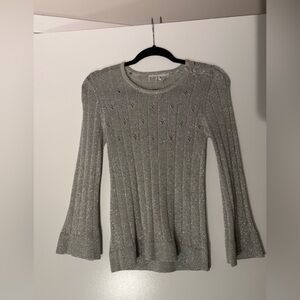 Vintage Silver Metallic 70s Sweater
